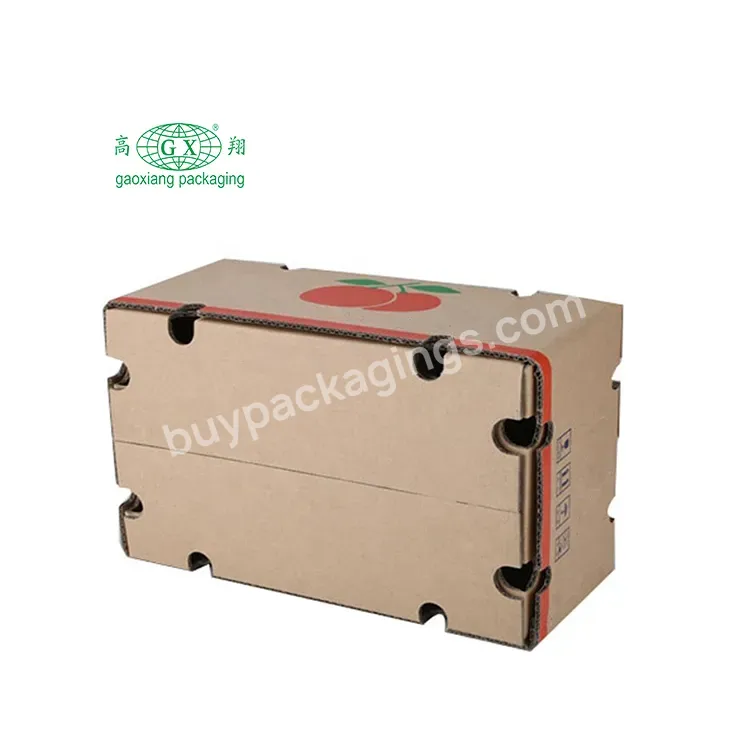 Custom Logo High Quality Carton Fruit Mailbox Corrugated Carton Mobile Carton Brownie Packaging Box