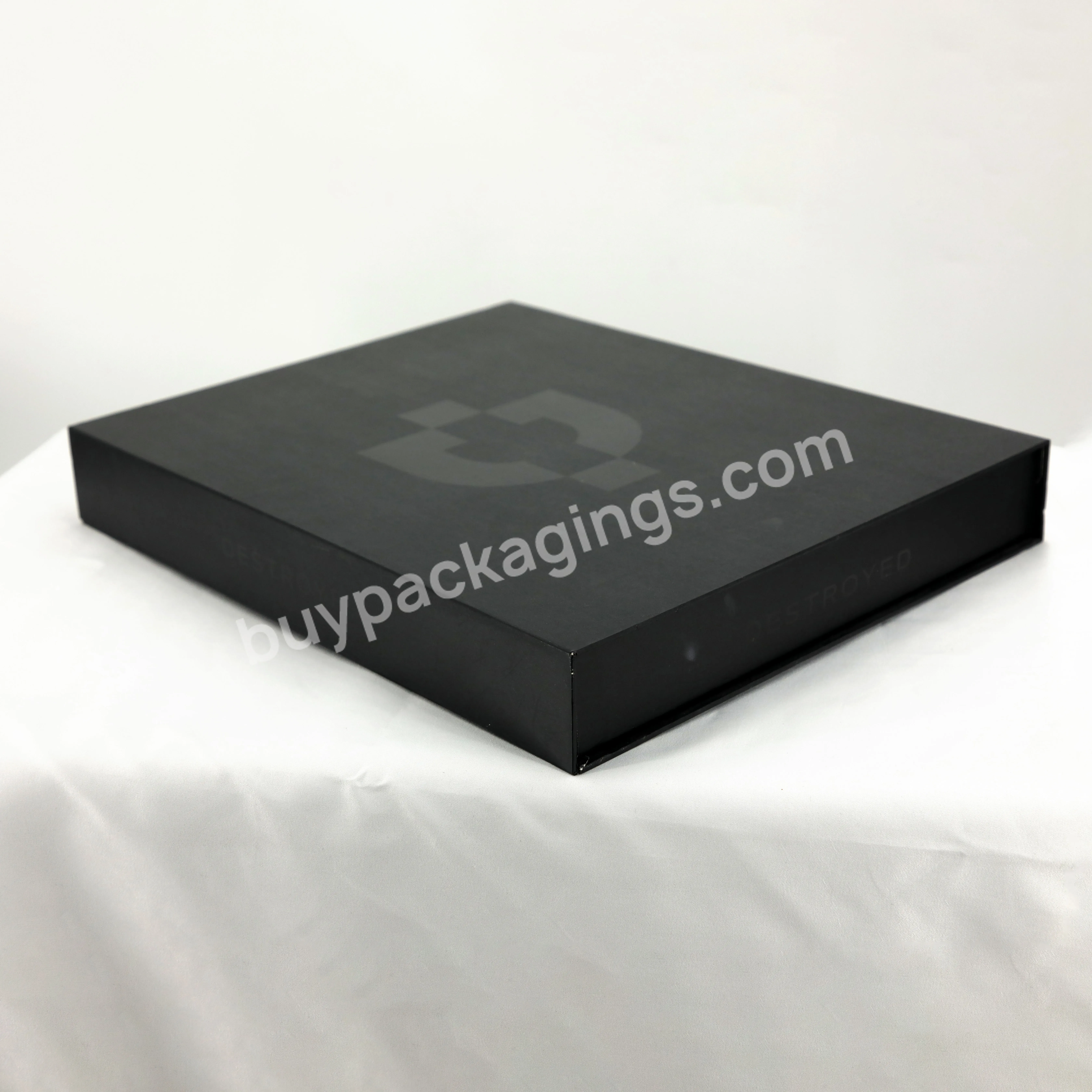 Custom Logo High Quality Packaging Boxes Black Magnetic Gift Box