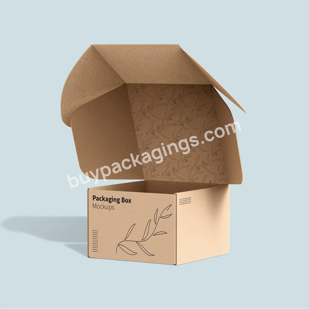 Custom Logo Kraft Paper Luxury Box Shipping Mailer Box Corrugated E Commerce Packaging Gift Box For Dress Clothes Maleta