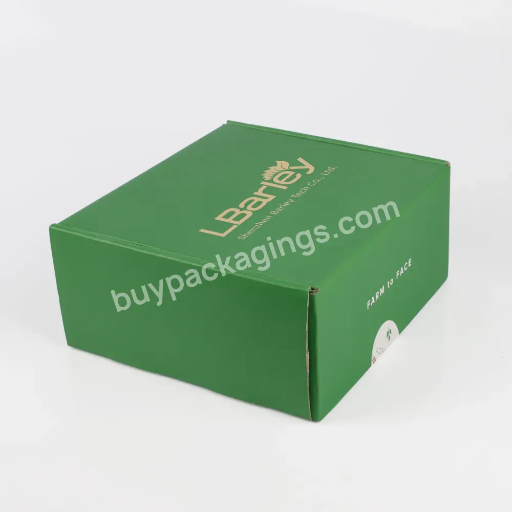 Custom Logo Large Green Paper Corrugated Clothing And Shoes Shipping Box