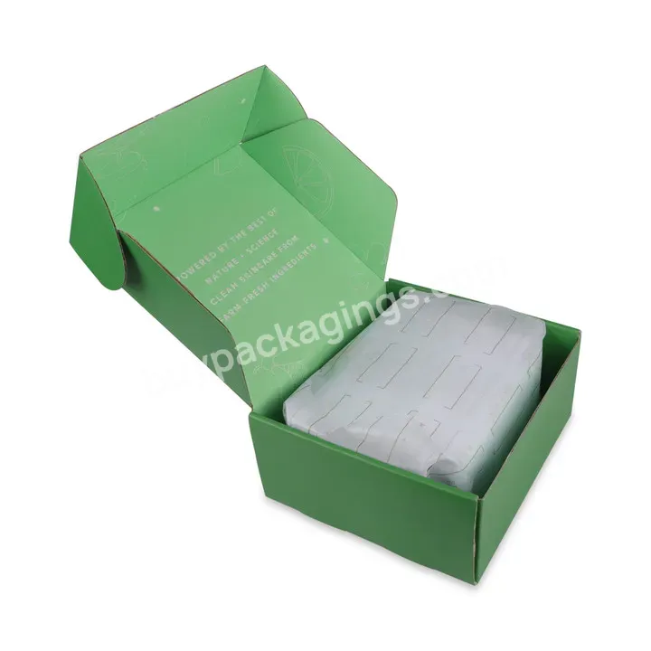 Custom Logo Large Green Paper Corrugated Clothing And Shoes Shipping Box