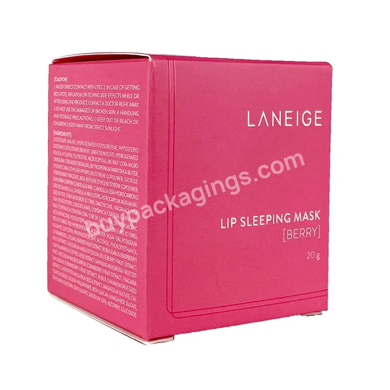 Custom Logo Lip Sleeping Mask Packaging Boxes Square Paper Box For Cosmetic