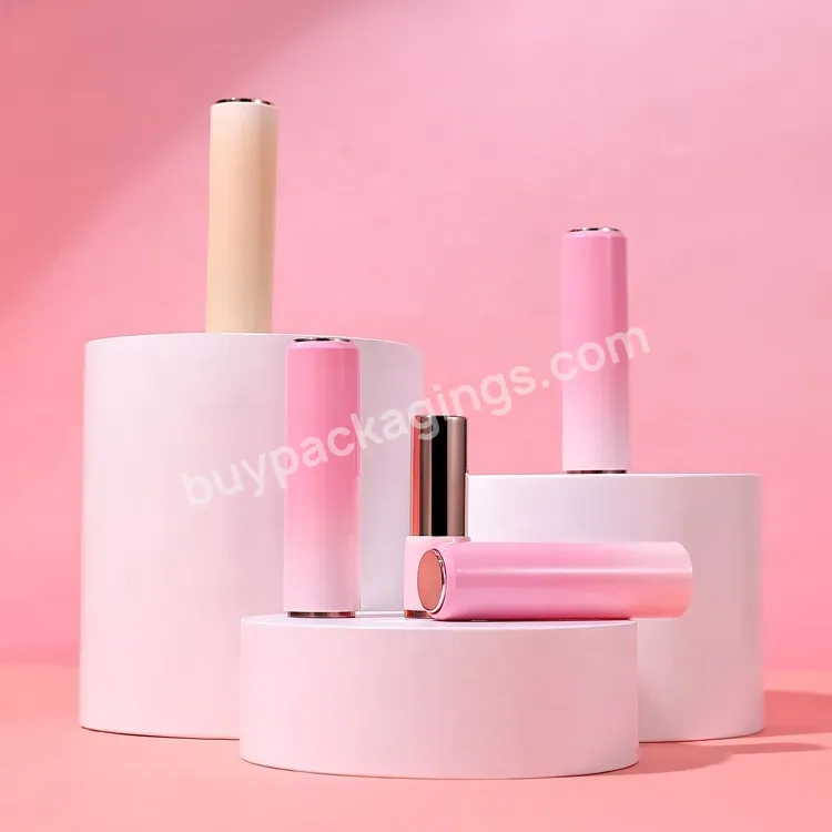 Custom Logo Lip Stick Tube Empty Tubes Mini Lipgloss Containers Gradient Plastic Tube For Cosmetic Packaging