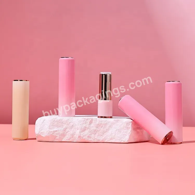 Custom Logo Lip Stick Tube Empty Tubes Mini Lipgloss Containers Gradient Plastic Tube For Cosmetic Packaging