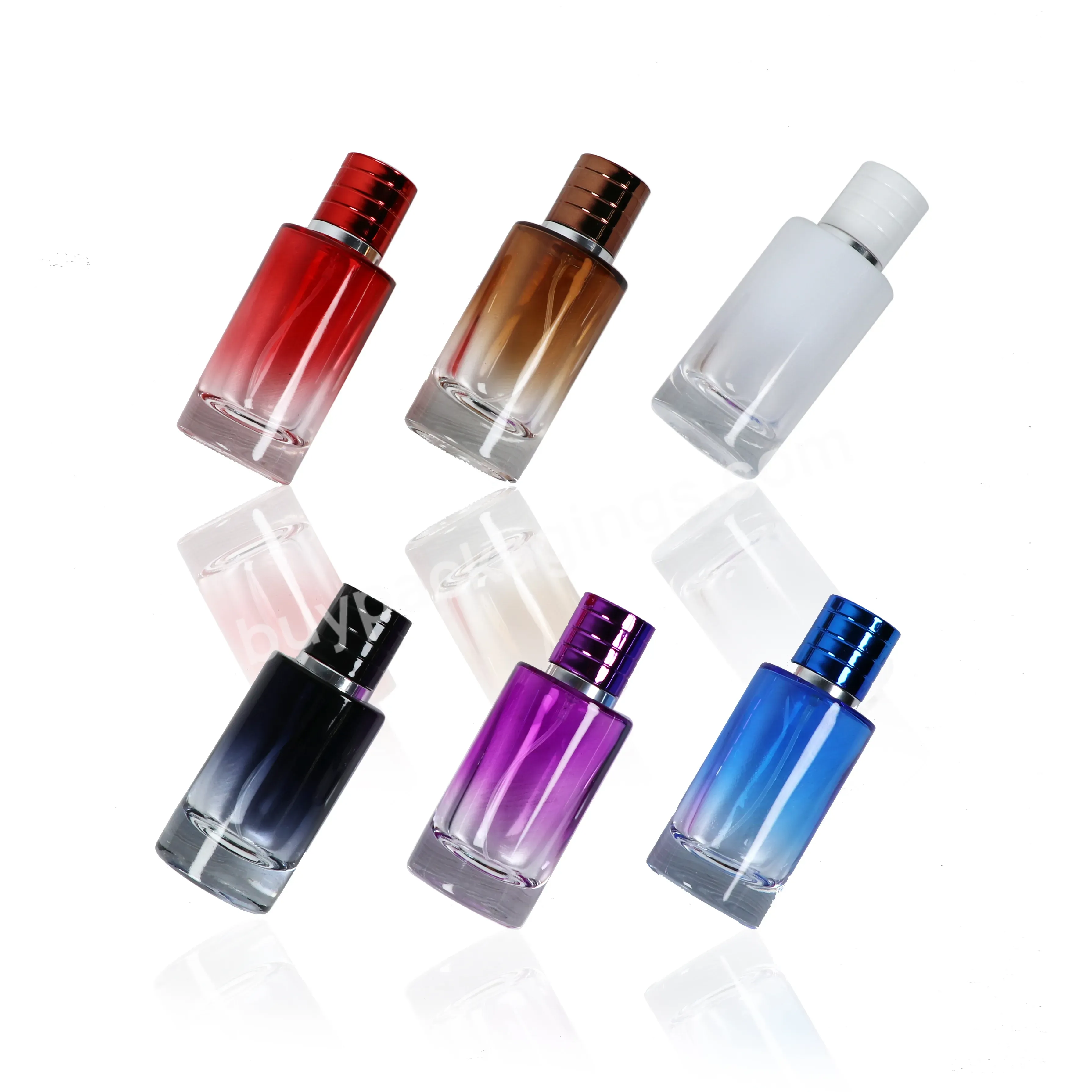 Custom Logo Low Moq Cosmetic Refillable Round Fine Mist Spray Glass 30ml 50ml 100ml Perfume Bottle With Box Packing