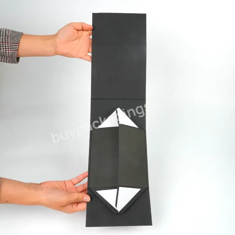 Custom Logo Luxury Paper Big Black Gold Folding Rigid Magnet Magnetic Gift Packaging Box For Cosmetic