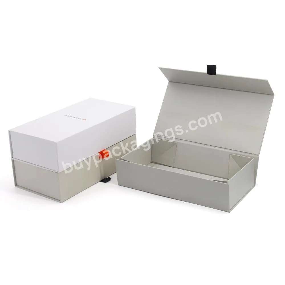 Custom Logo Luxury Paper Magnetic Jewelry Gift Packaging Box With Card