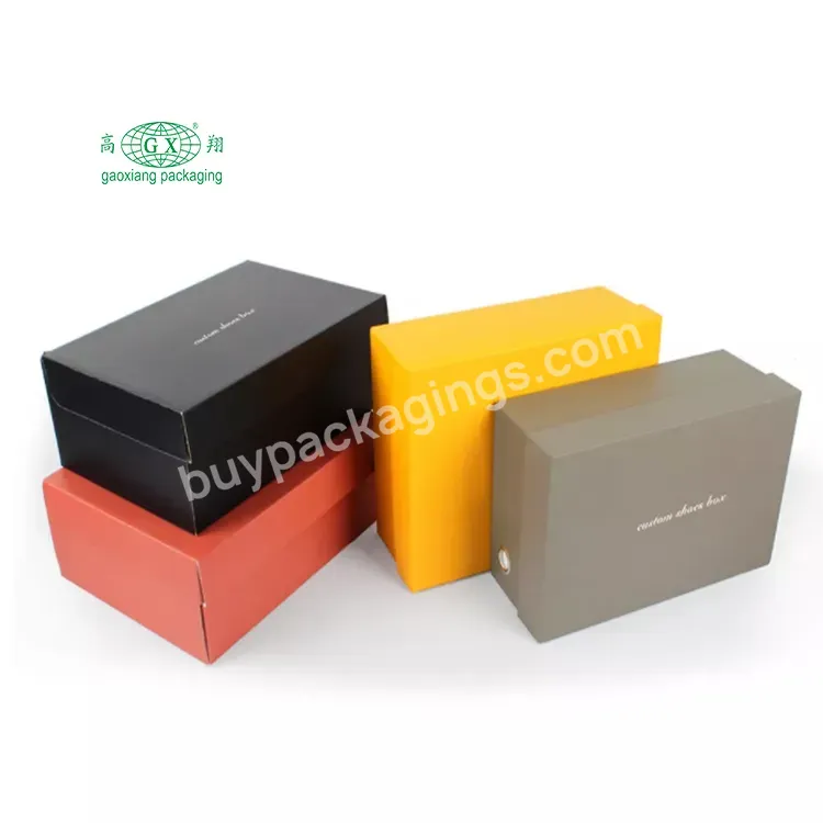 Custom Logo Luxury Shoe Box Packaging Corrugated Shoes Shipping Carton