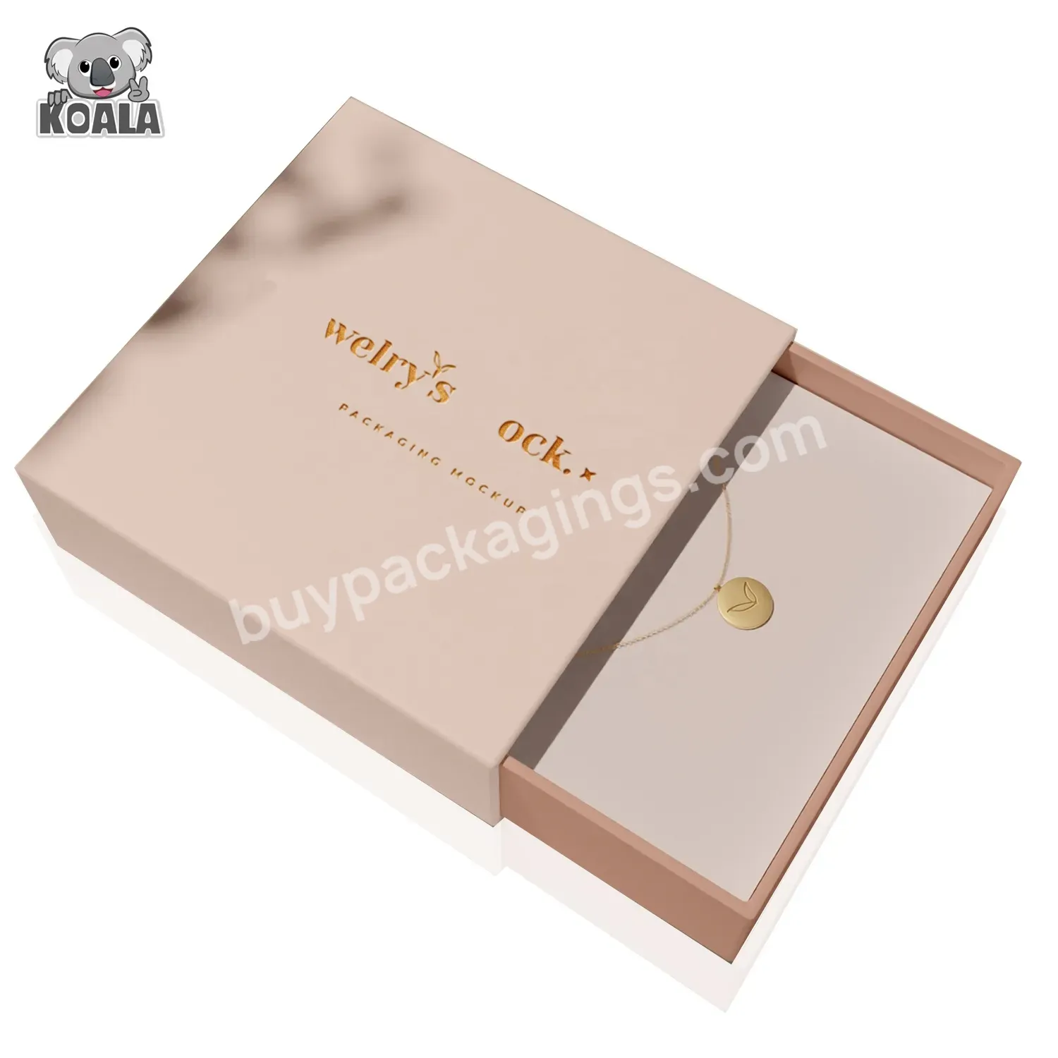 Custom Logo Luxury Small White Earring Ring Necklace Bangle Bracelet Gift Custom Drawer Sliding Jewelry Box Small Business