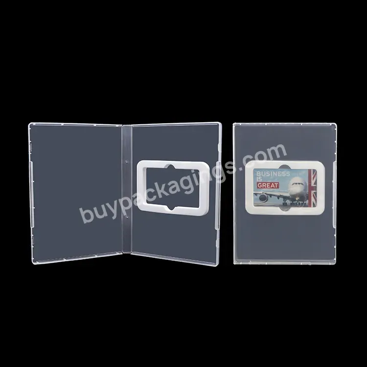 Custom Logo Luxury Wedding Gifts Blank Flash Card Case Pp Plastic Memory Stick Pendrive Clear Usb Credit Packaging Storage Box