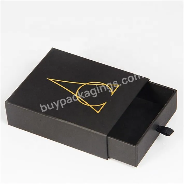 Custom Logo Magnet Sliding Style Black packaging Gift Boxes Recycle Packaging Box