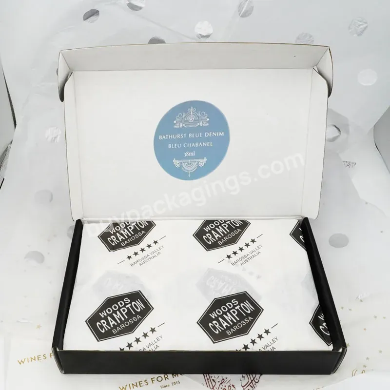 Custom Logo Mailer Box + Tissue Paper + Paper Sticker,High Quality Mailer Box Packaging For Product Shipping