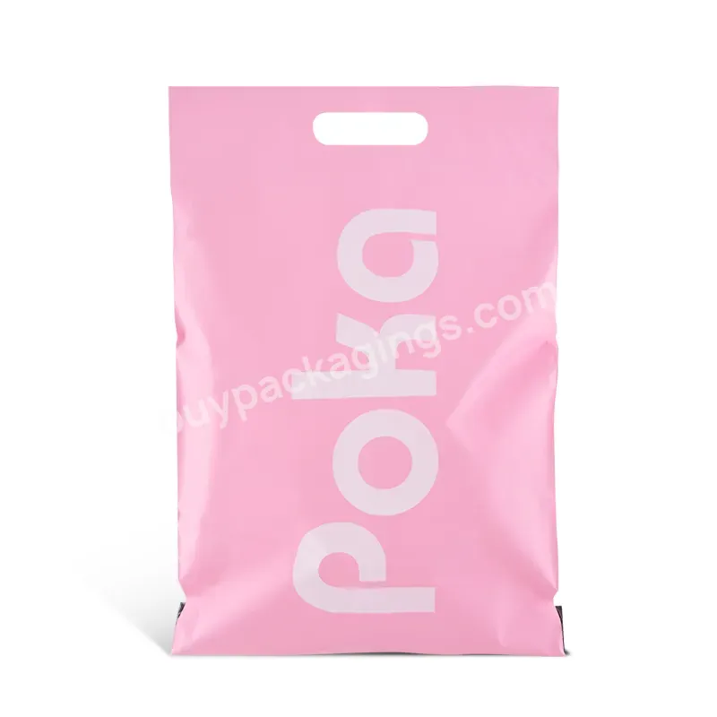 Custom Logo Matt Pink Mailer Envelope Shipping Plastic Polymailer With Handle Package Mail Bag For Shipping - Buy Custom Logo Mailer Bag,Mail Bag Custom,Shipping Plastic Polymailer Package Bag.