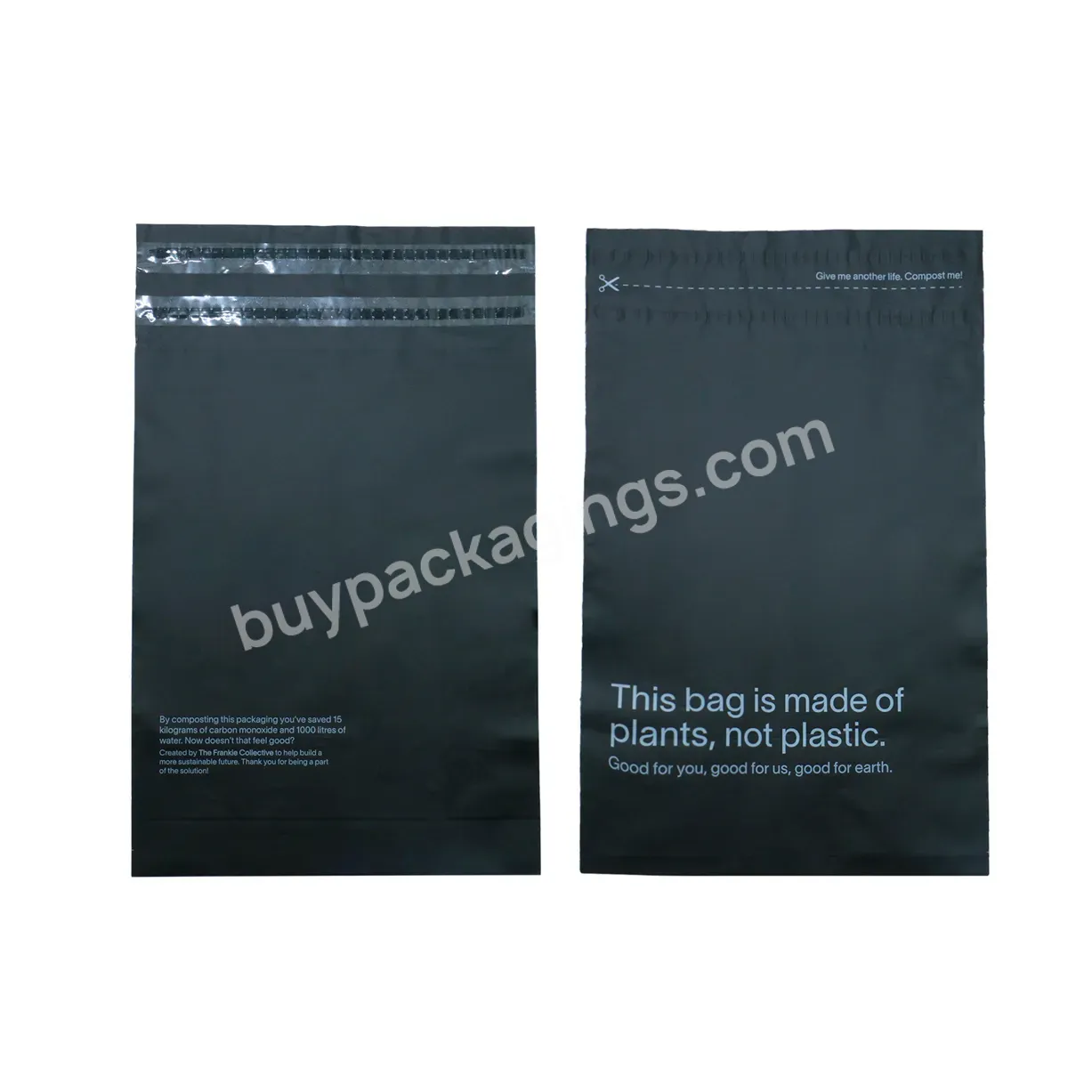 Custom Logo Matte Black Biodegradable Poly Mailer Bags For Packaging Boxes Postage Plastic Bags