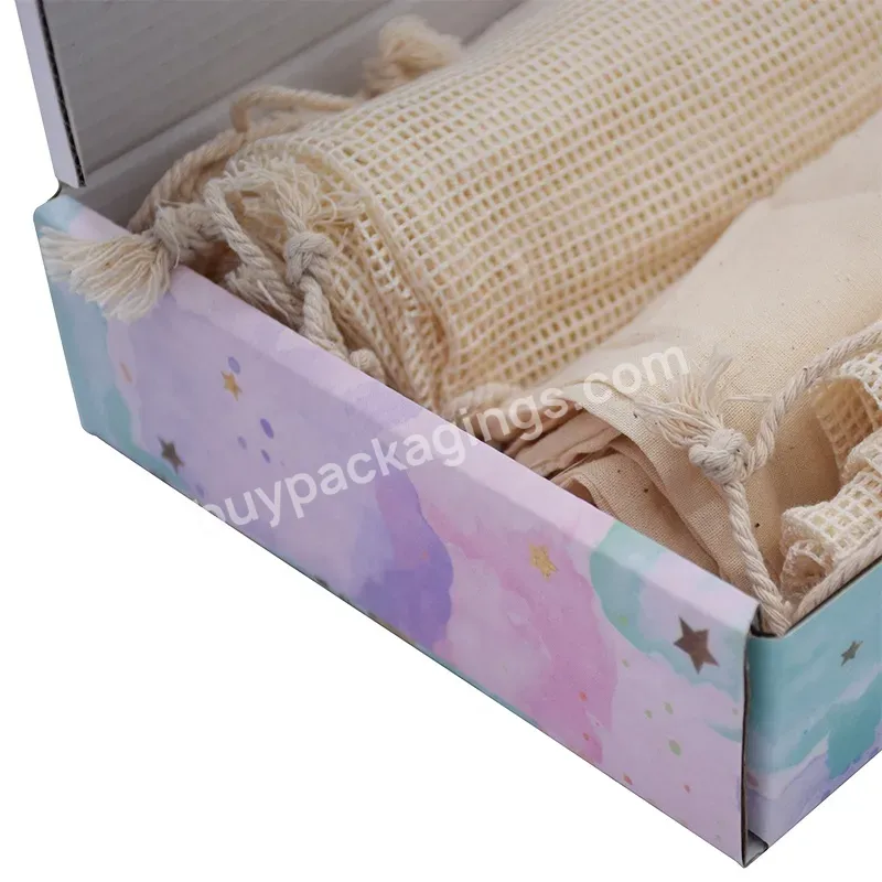 Custom Logo Multiple Colour Kraft Paper Corrugated Carton Box Mailer Shipping Box For Dress Cloth Underwear Shirt