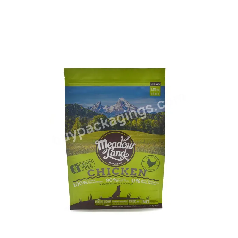 Custom Logo Mylar Bag Zip Flat Bottom Pet Food Heat Seal Pouch Product Packaging Custom Plastic Bags