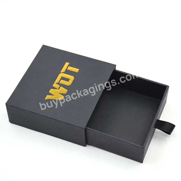 Custom Logo Necklace Sliding Box Packaging Printed For Earring Ring Stainless Steel Jewelry Products Box