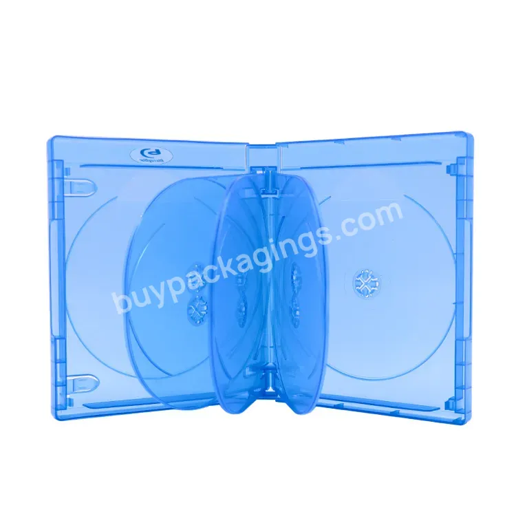 Custom Logo Oem 25mm Plastic Single Tin Bluray Case 50gb Box With 3 Trays Blu-ray Dvd Case