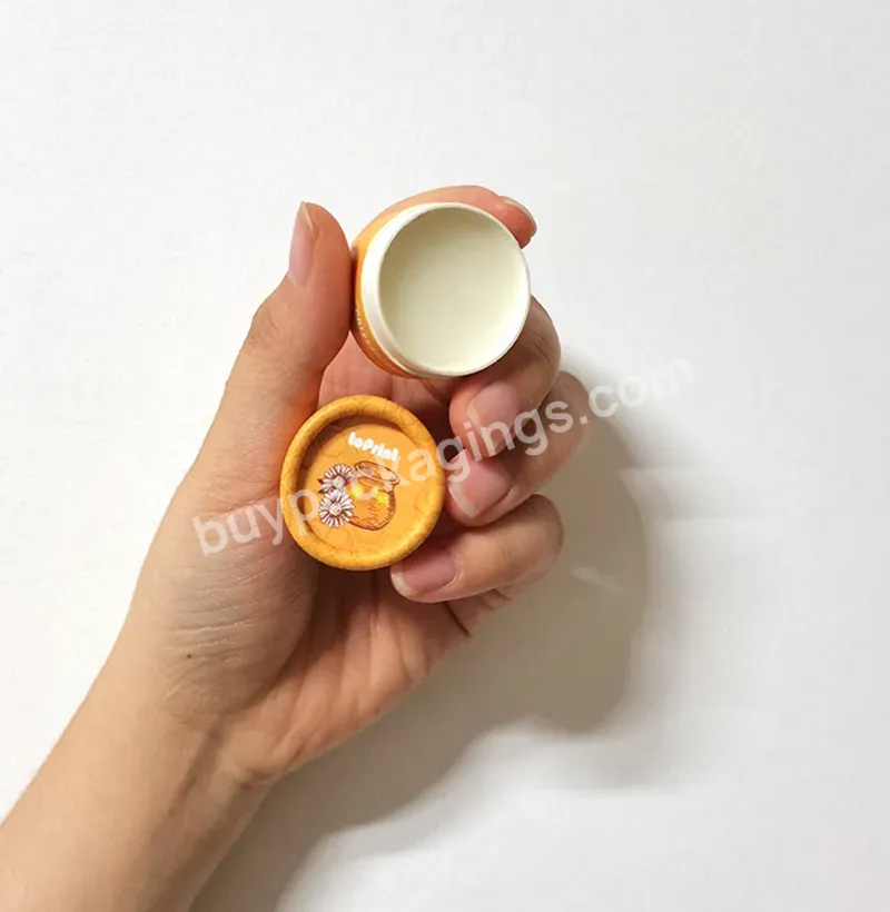 Custom Logo Organic Lip Balm Scrub Natural Lip Balm Packaging Eco Friendly Paper Jar Biodegradable Lip Balm Container