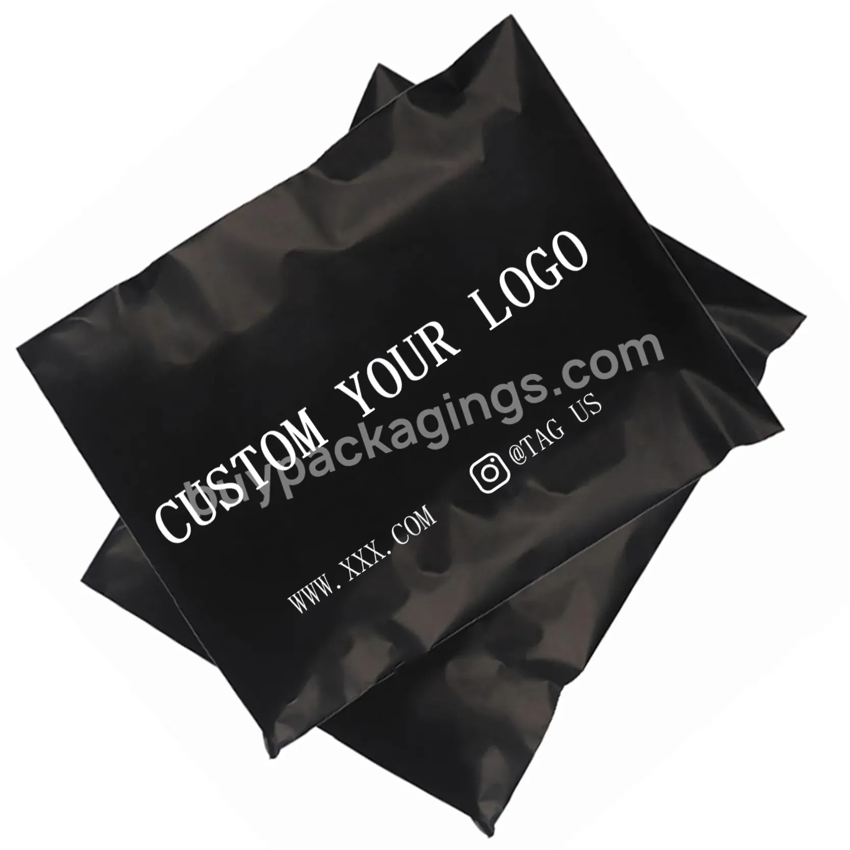 Custom Logo Packaging 10x13 Shipping Mailers Eco Friendly Packaging Bags Black Poly Shipping Mailer Bag