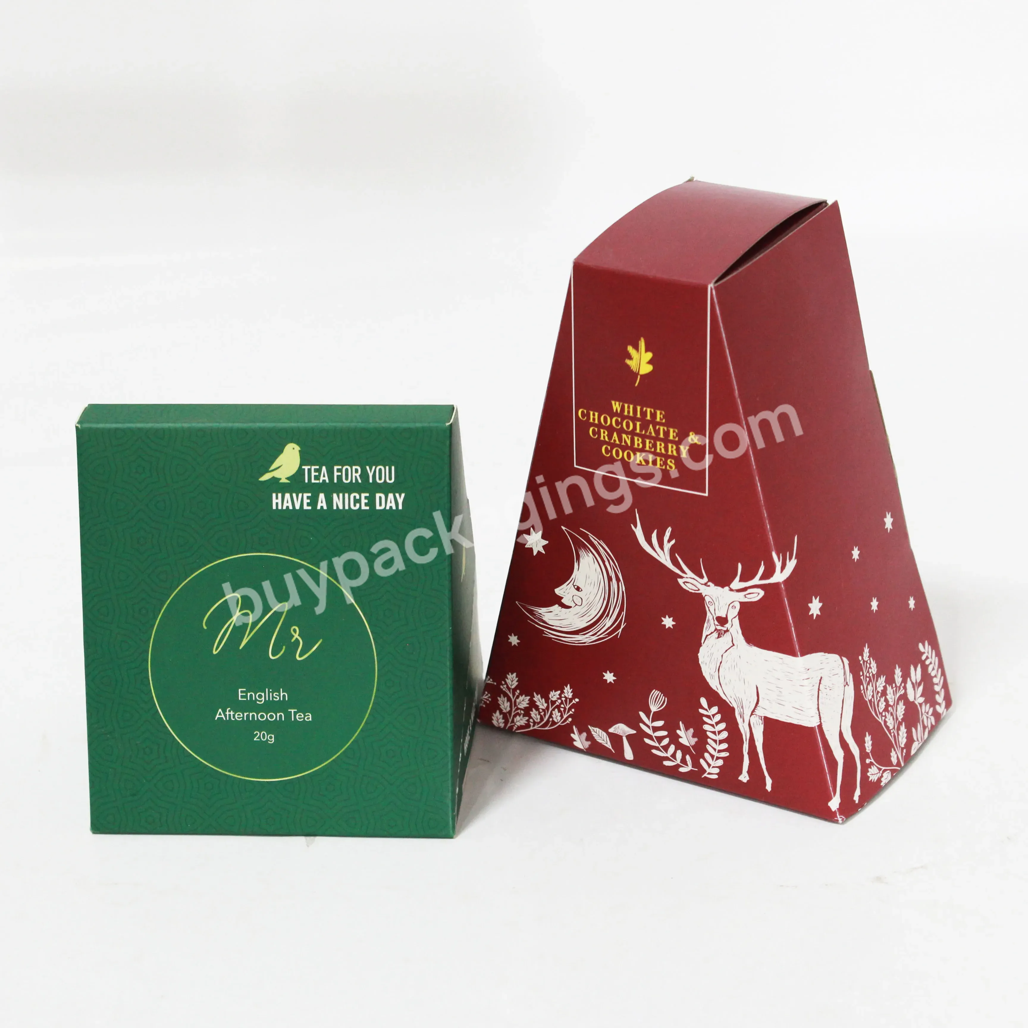 Custom Logo Packaging Boxes Unique Triangle Paper Box Chocolate Packaging Box