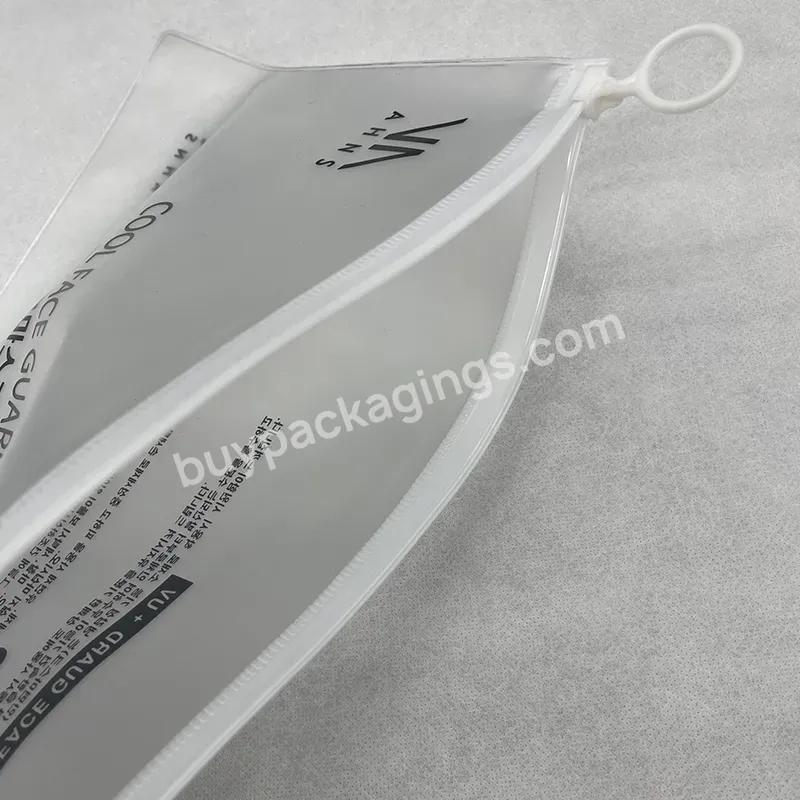 Custom Logo Packaging Pouch Bag Recyclable Pvc Plastic Bags With Zipper Ring