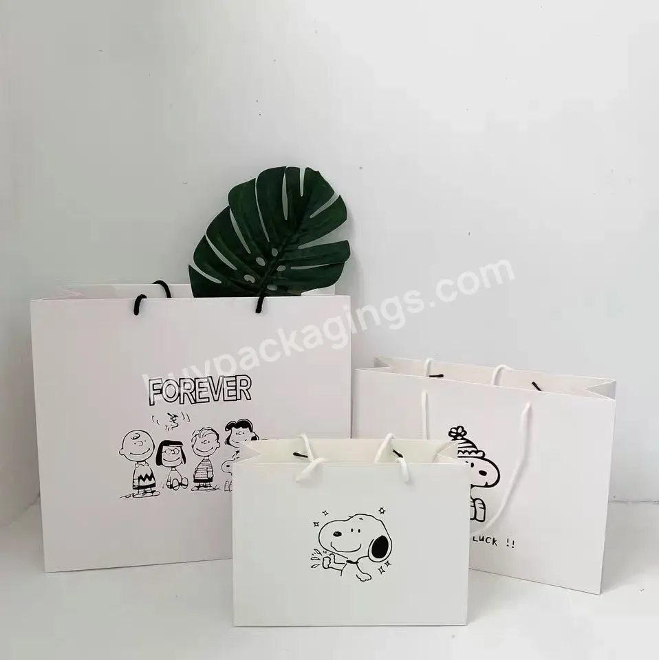 Custom Logo Paper Clothing Bag With Rope Handles Shopping Bag For Garment