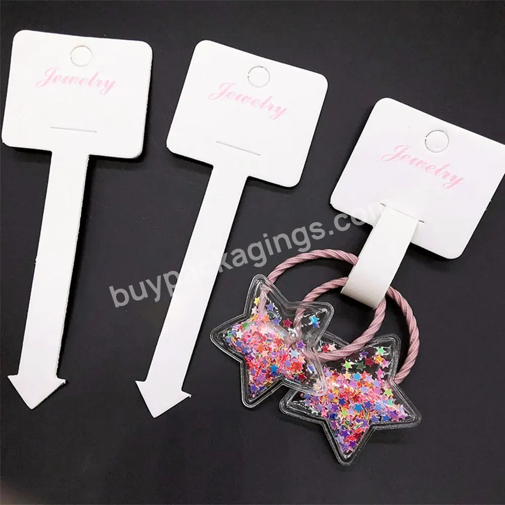 Custom Logo Paper Jewelry Display Tag Clothing Hang Tags Labels For Diy Jewelry Child Headdress Tags Hair Bands