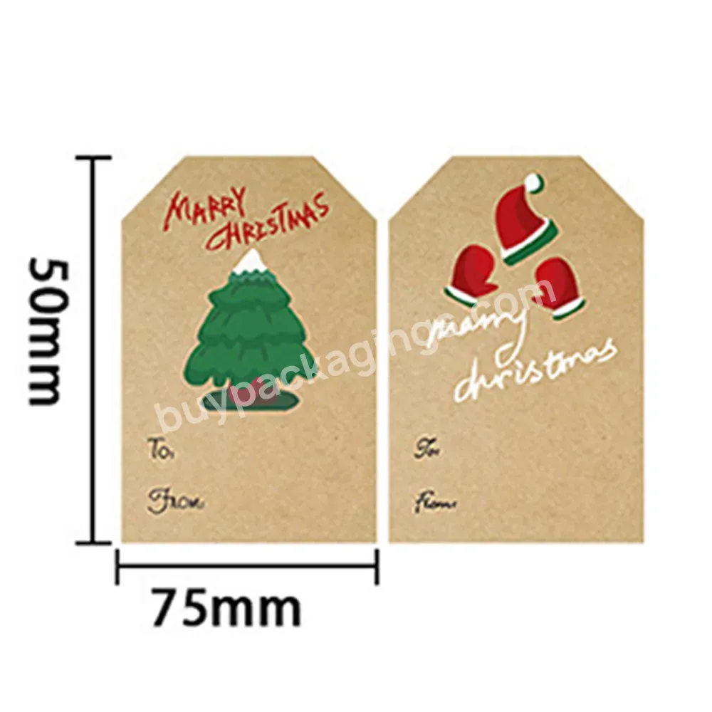 Custom Logo Paper Label Stickers Thank You Gift Stationery Decorative Scrapbooks Christmas Labels Sealing Adhesive Kraft Paper