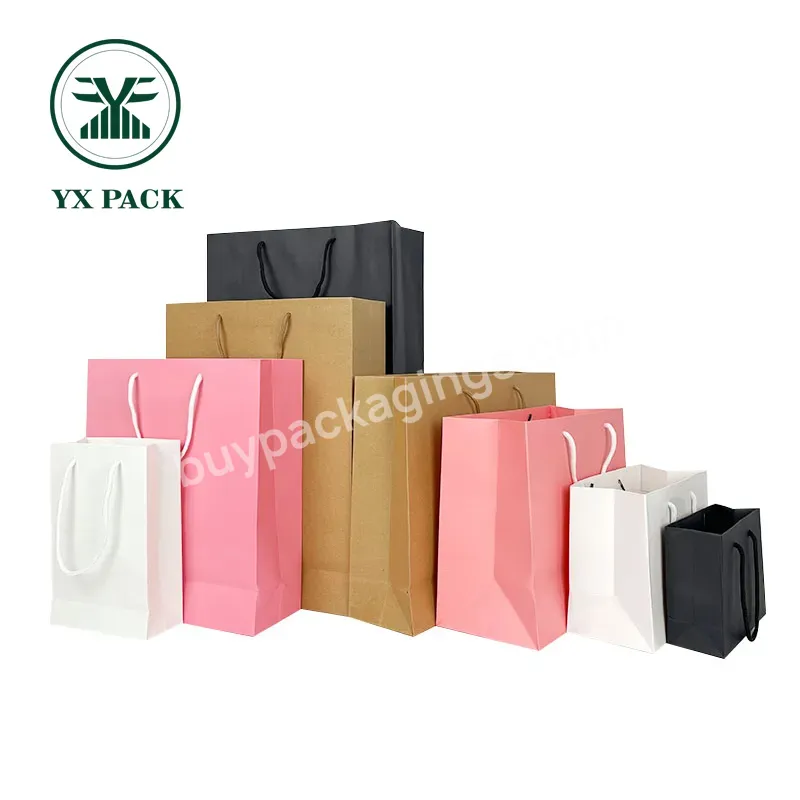 Custom Logo Paper White Gift Paper Bags Retail Made Luxury Shopping Bags For Clothing Packaging Bag With Handles
