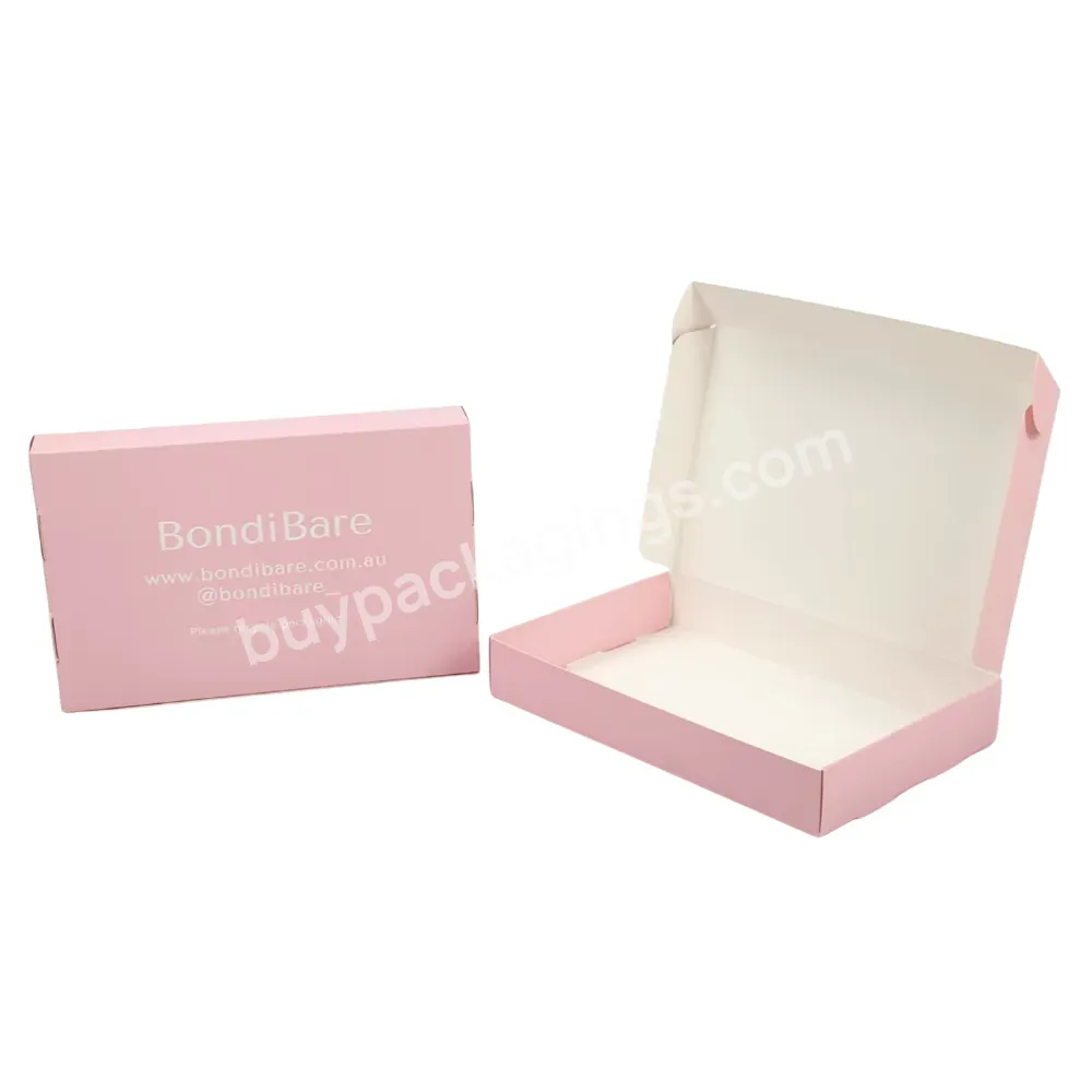 Custom Logo Pink Cardboard Paper Box Small Shipping Boxes For Small Business With Your Logo Print