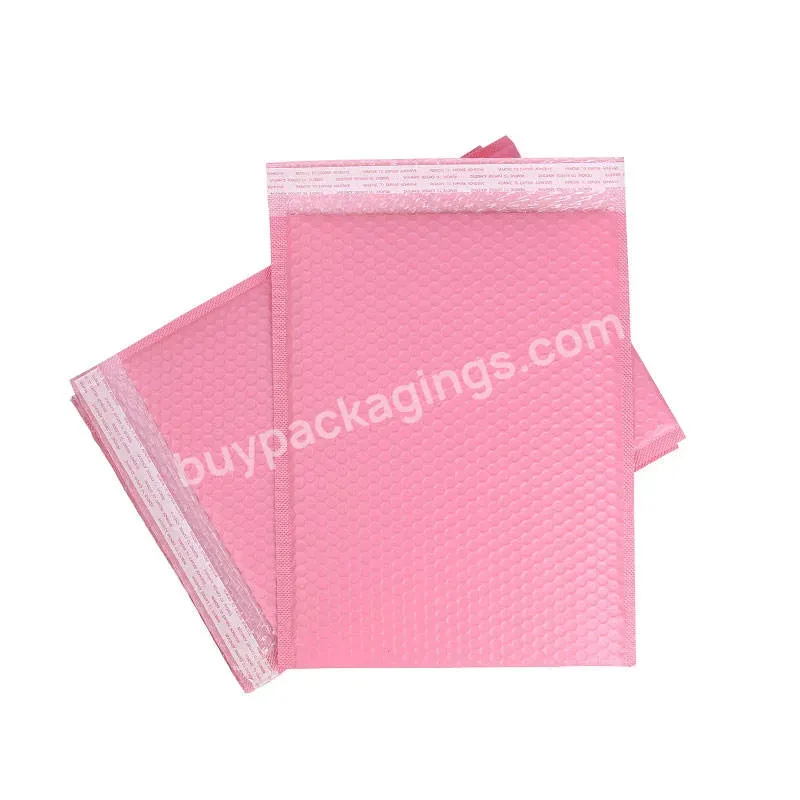 Custom Logo Pink Poly Bubble Mailer Envelope Express Shipping Mailing Bubble Mailers With Logo