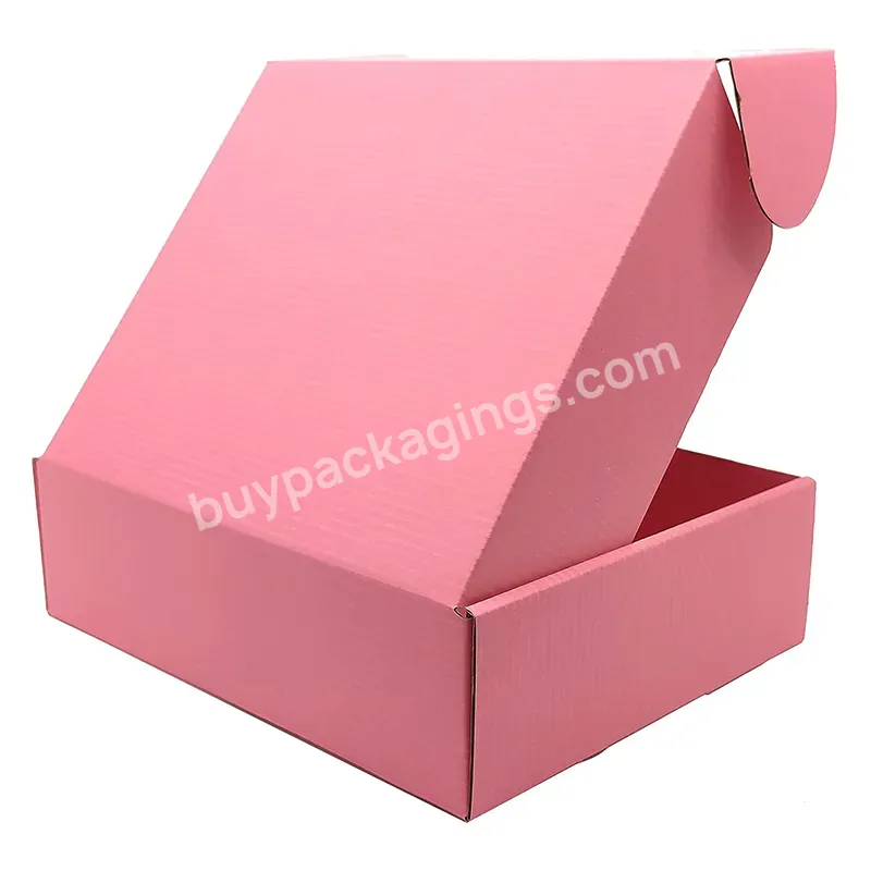 Custom Logo Pink Shipping Boxes Corrugated Mailer Cardboard Boxes For Packaging Gift Box For Dress