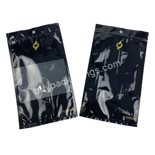 Custom Logo Plastic Bag Humidity Control Bags With Zip Lock Humidor Bag Sachet Packaging Pouch