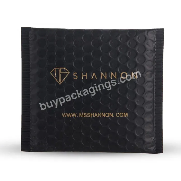 Custom Logo Plastic Black Pink Poly Mailing Shipping Bag Polymailer Padded Packaging Envelope Bubble Mailer