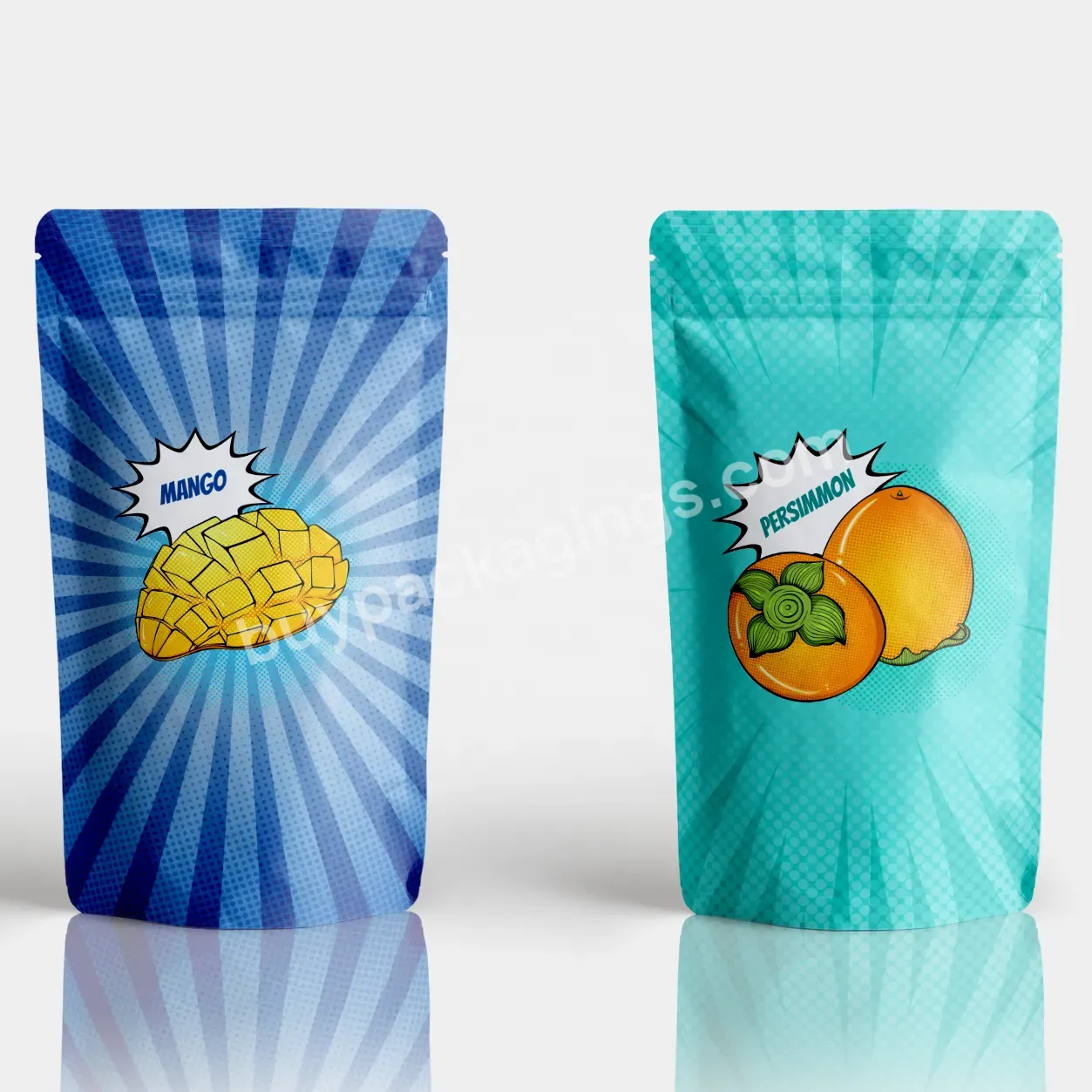 Custom Logo Plastic Nuts Package Pouch Packaging Food Storage Bags Dry Food Dried Fruits Mango Bags