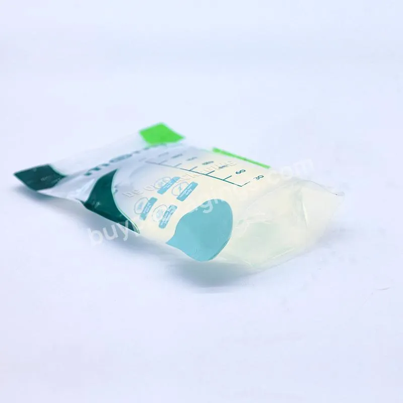 Custom Logo Plastic Stand Up Pouch Bpa Free Pre-sterilized Pre-sterilized Double Zipper Breast Milk Storage Bag