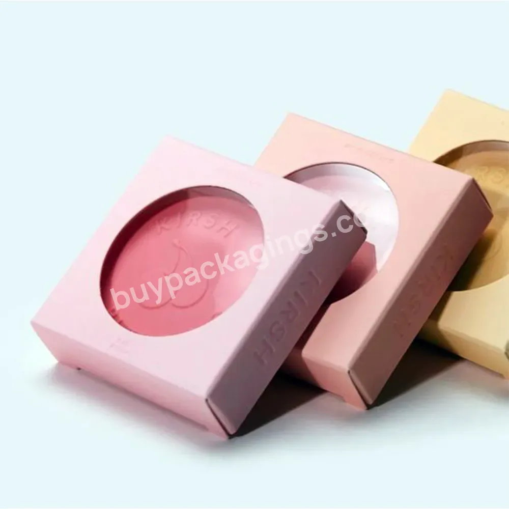 Custom Logo Powder Blush Empty Paper Box Beaut Powder Blusher Packaging Boxes For Cosmetics Personal Care Items