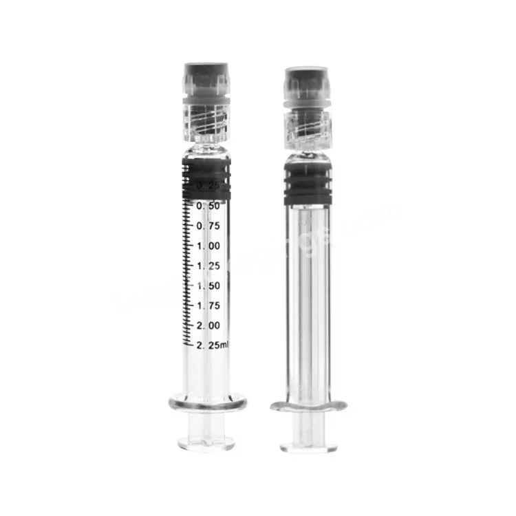 Custom Logo Print 1ml Luer Lock Glass Prefilled Syringe Dispenser Oil Syringes