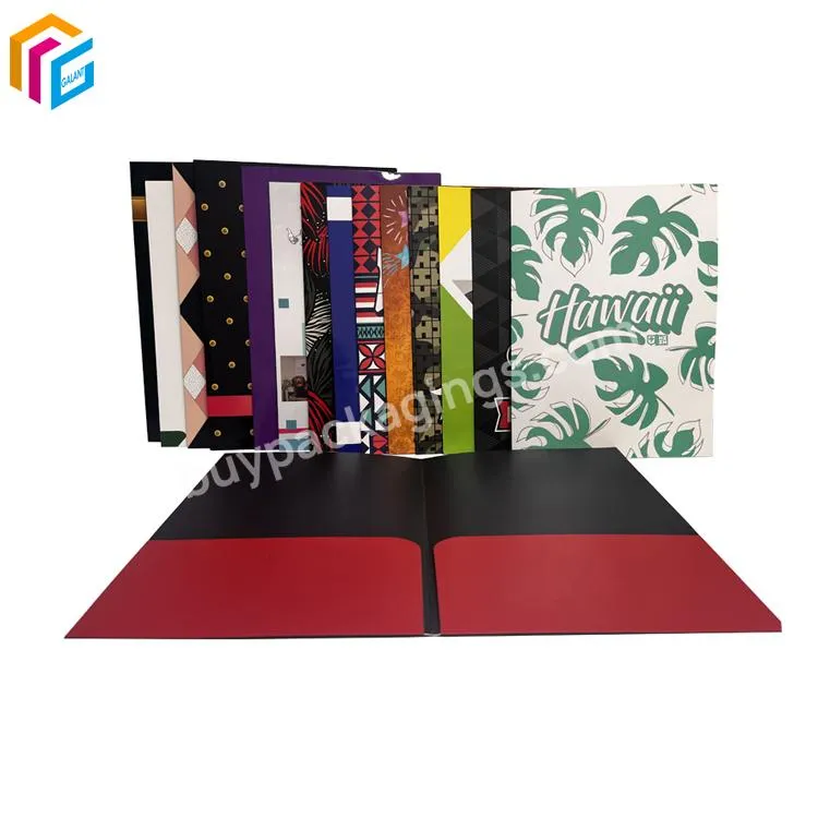 Custom Logo Print A4 Paper Document Office A3 A5 File Presentation Pocket Folder For School