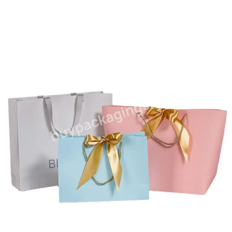Custom Logo Print Cardboard Black Matt Retail Business Cloth Shopping Black Gift Boutique Paper Bag With Cotton Rope Handles
