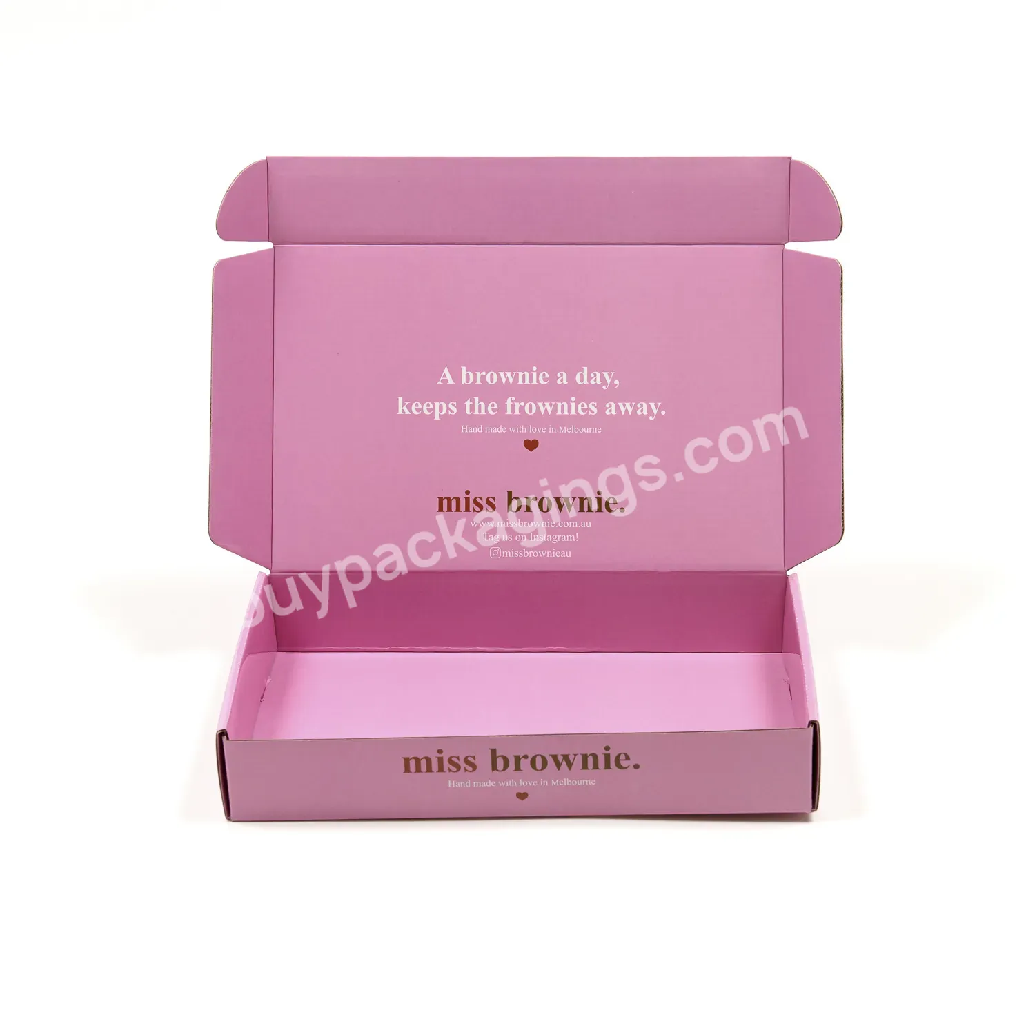 Custom Logo Print Eco Friendly Black Corrugated Mailing Boxes Pink White Shipping Box Logo For Cosmetic