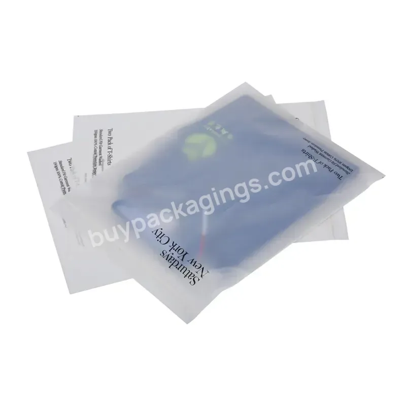 Custom Logo Print Resealable Waterproof Clothing Package Zipper Closure Cpe Frosted Ziplock Plastic Bags