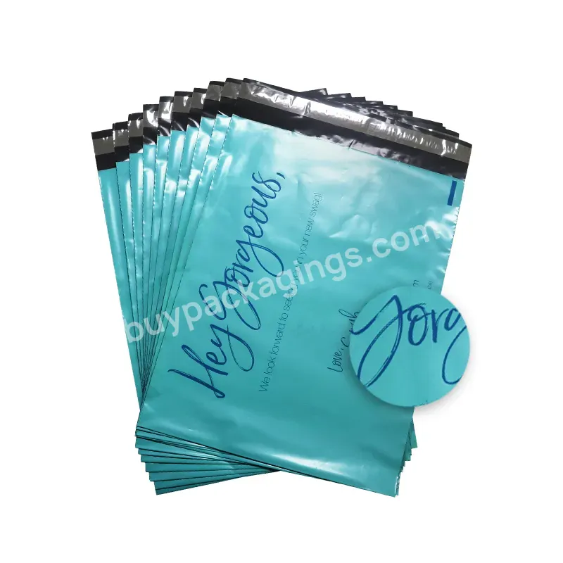 Custom Logo Printed Blue Packaging Supplies Self Seal Clothing Packaging Eco Friendly Shipping Bags For Clothing