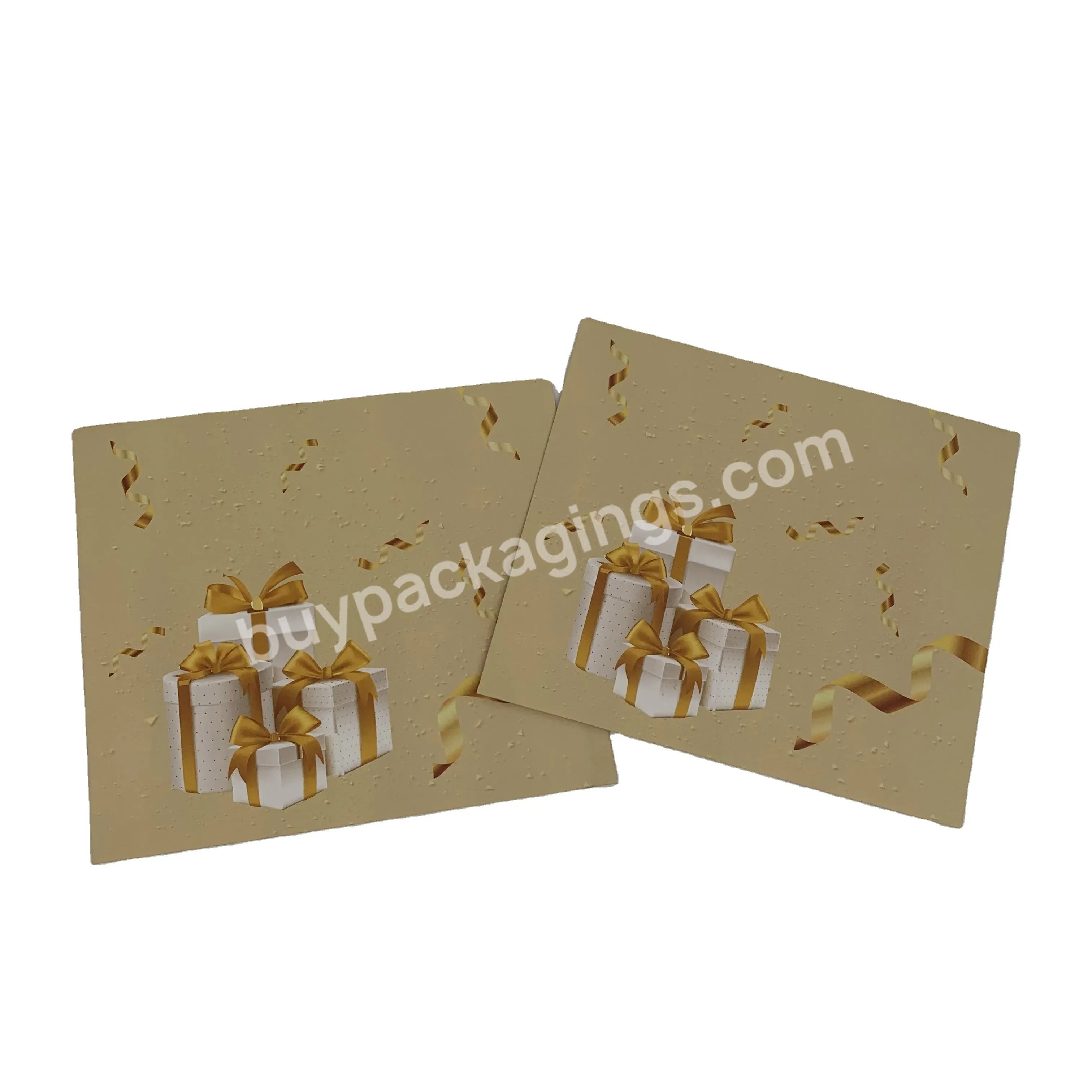 Custom Logo Printed Brown Kraft Color Paper Seed Packaging Envelope With Gift Card