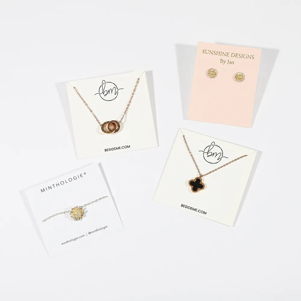 Custom logo printed cardboard packaging earring card