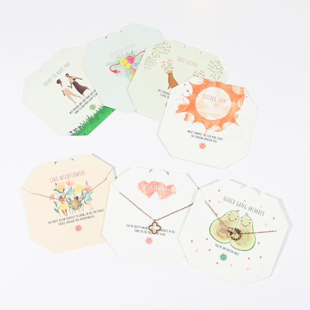 Custom logo printed cardboard packaging earring card