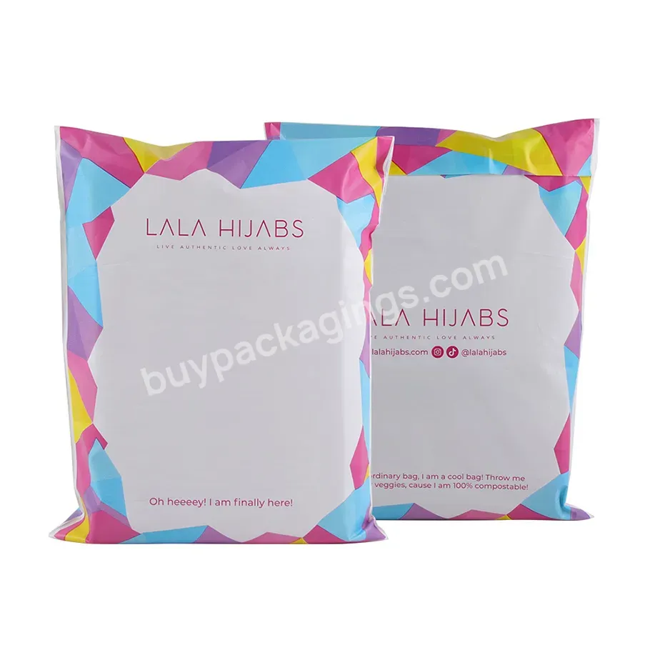 Custom Logo Printed Compostable Pla Express Courier Bags Clothes Shipping Package Envelope Poly Mailer Bag