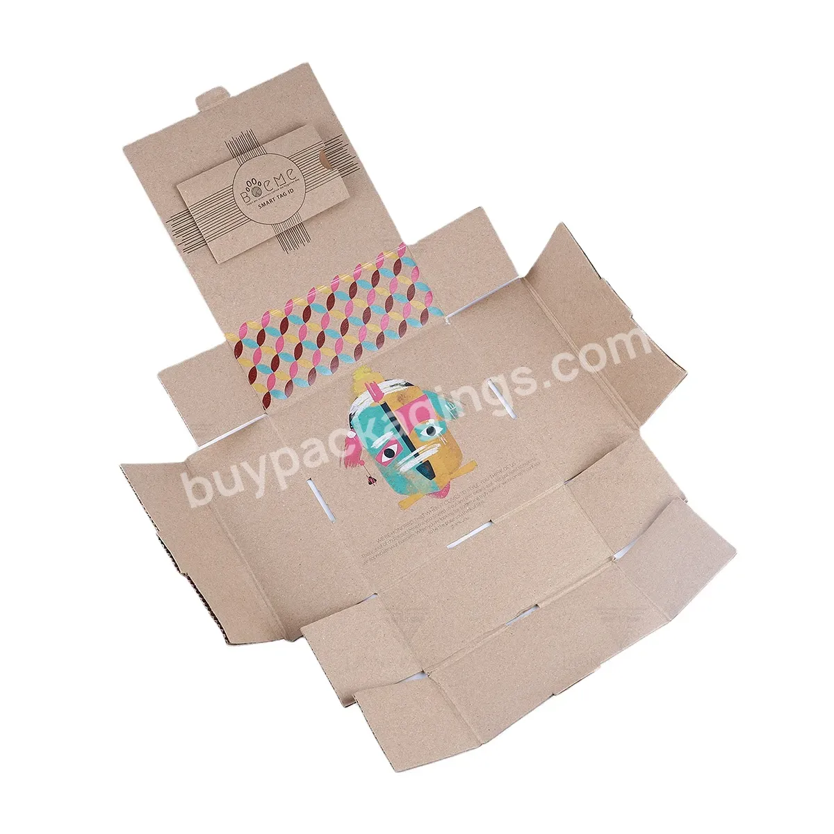 Custom Logo Printed Corrugated Carton Box Mailer Shipping Box Dress Clothing T-shirt Mailer Gift Box