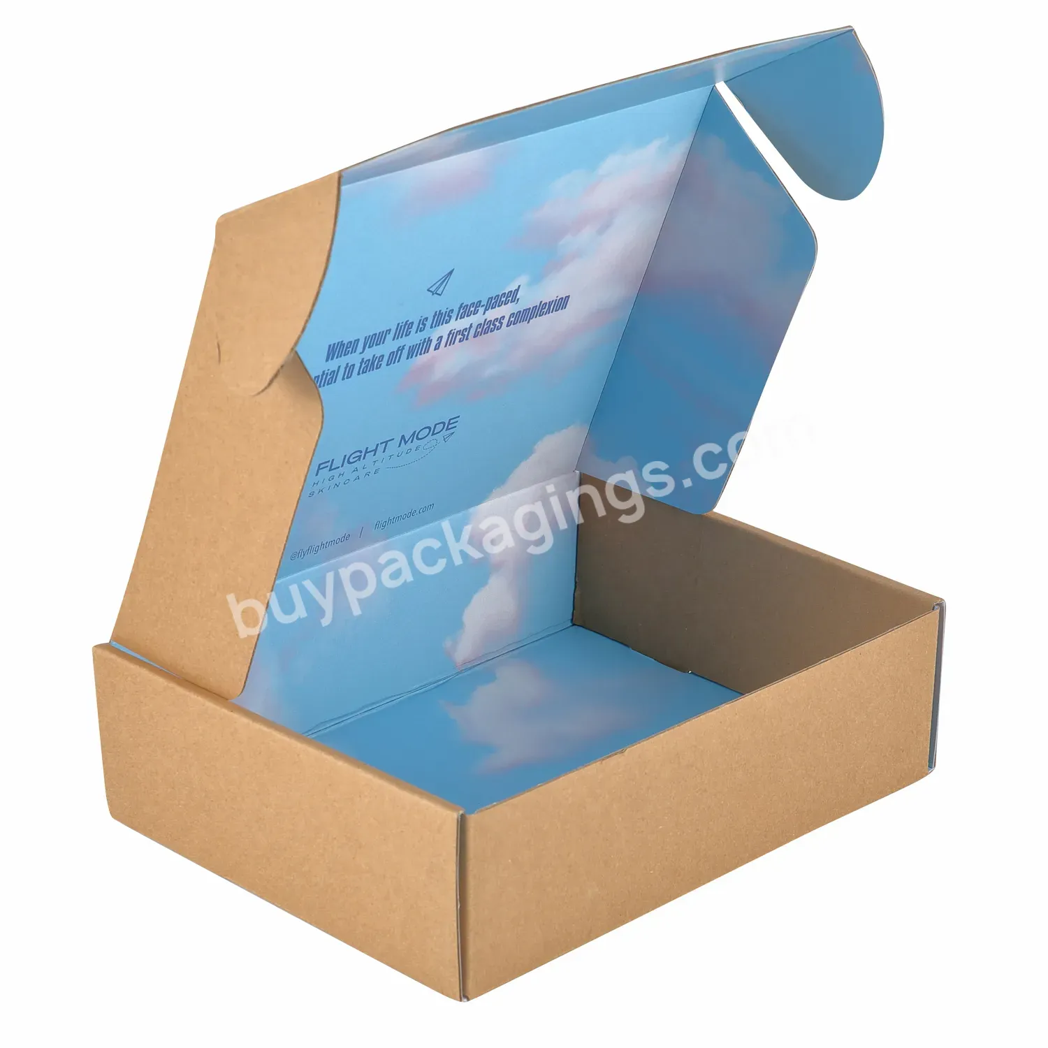 Custom Logo Printed Corrugated Paper Cardboard Shipping Box Gift Dress Clothing Hat Packaging Flat Plant Mailer Box